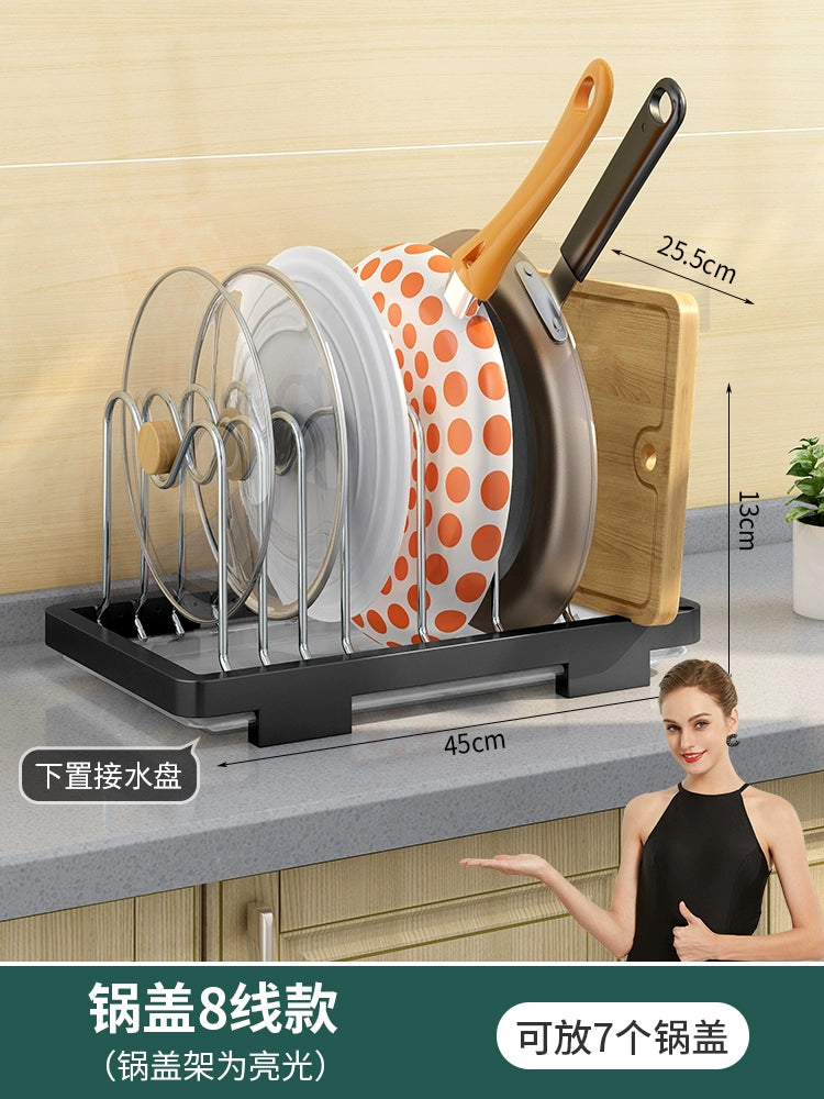 Kitchen Lid Rack Table Multi-Functional For Home Storage Rack Chopping Board Storage Rack Chopping Board Rack Multi-Layer Chopping Board Rack Handy Gadget | Sorpresa