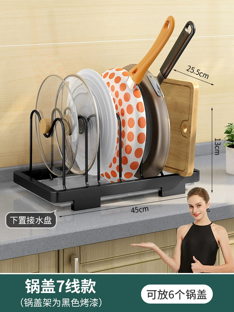 Kitchen Lid Rack Table Multi-Functional For Home Storage Rack Chopping Board Storage Rack Chopping Board Rack Multi-Layer Chopping Board Rack Handy Gadget | Sorpresa