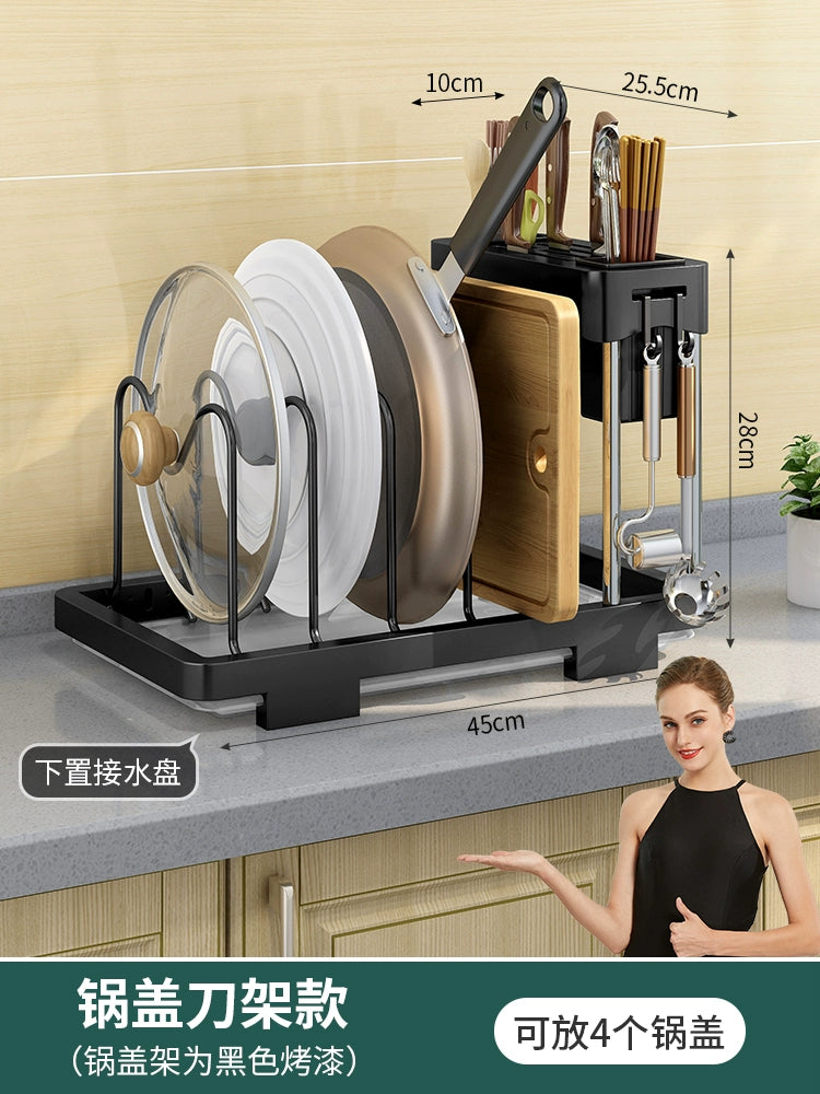 Kitchen Lid Rack Table Multi-Functional For Home Storage Rack Chopping Board Storage Rack Chopping Board Rack Multi-Layer Chopping Board Rack Handy Gadget | Sorpresa