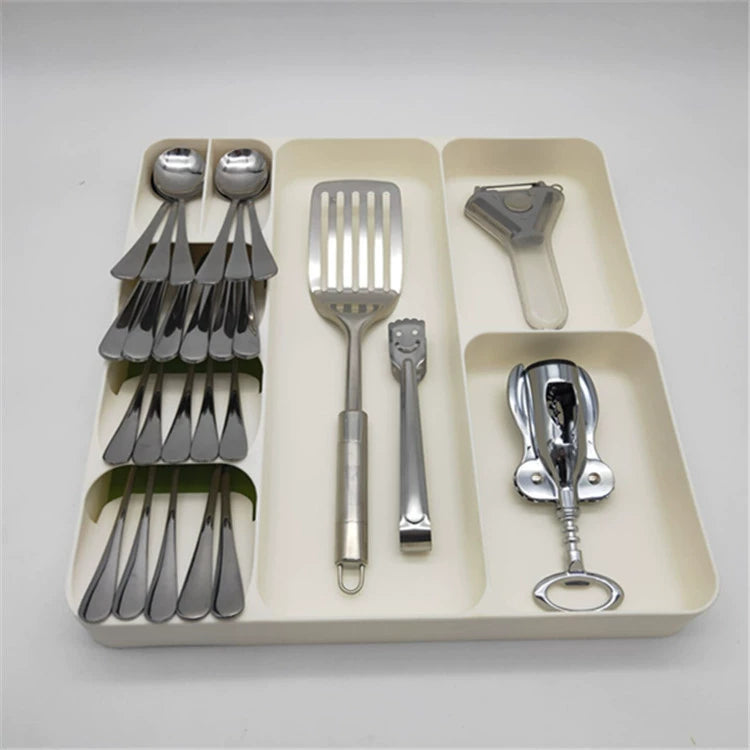 Soup Spoon Knife and Fork Organizing Box Pull-out Draining Rack Kitchen | Sorpresa