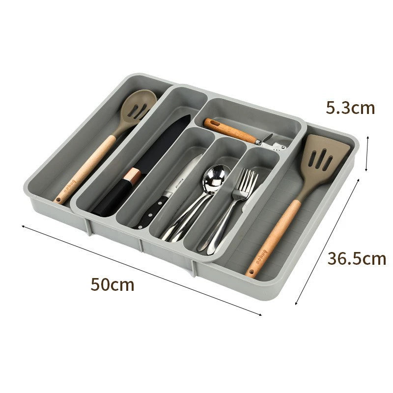 Soup Spoon Knife and Fork Organizing Box Pull-out Draining Rack Kitchen | Sorpresa