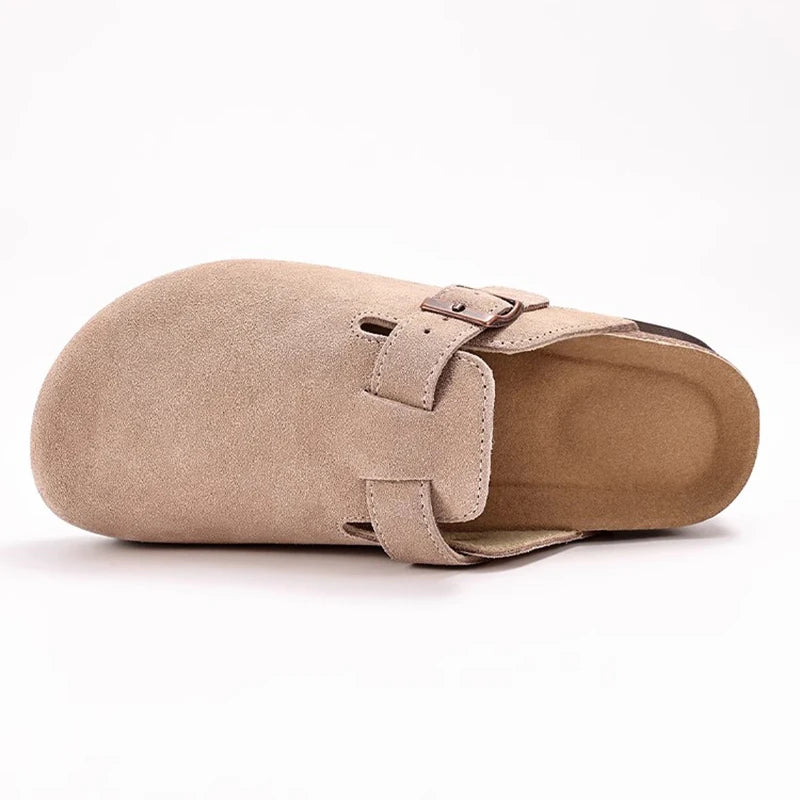 Women Classic Platform Clogs Slippers Girls Fashion Suede Clogs Slippers Thick Soles Cork Footbed Antislip Soft Leather Shoes | Sorpresa