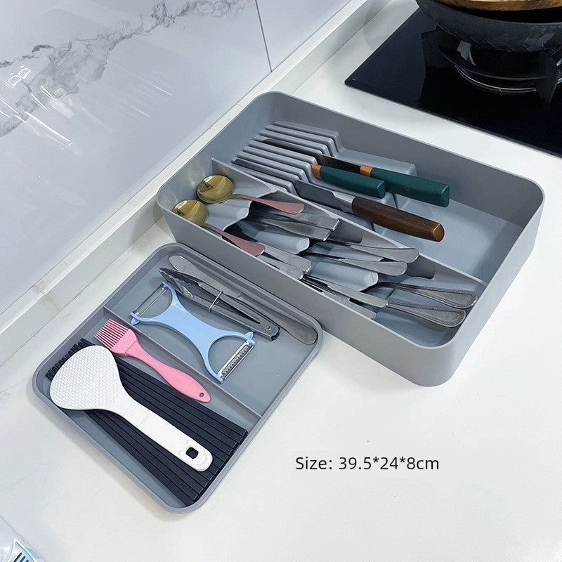 Soup Spoon Knife and Fork Organizing Box Pull-out Draining Rack Kitchen | Sorpresa