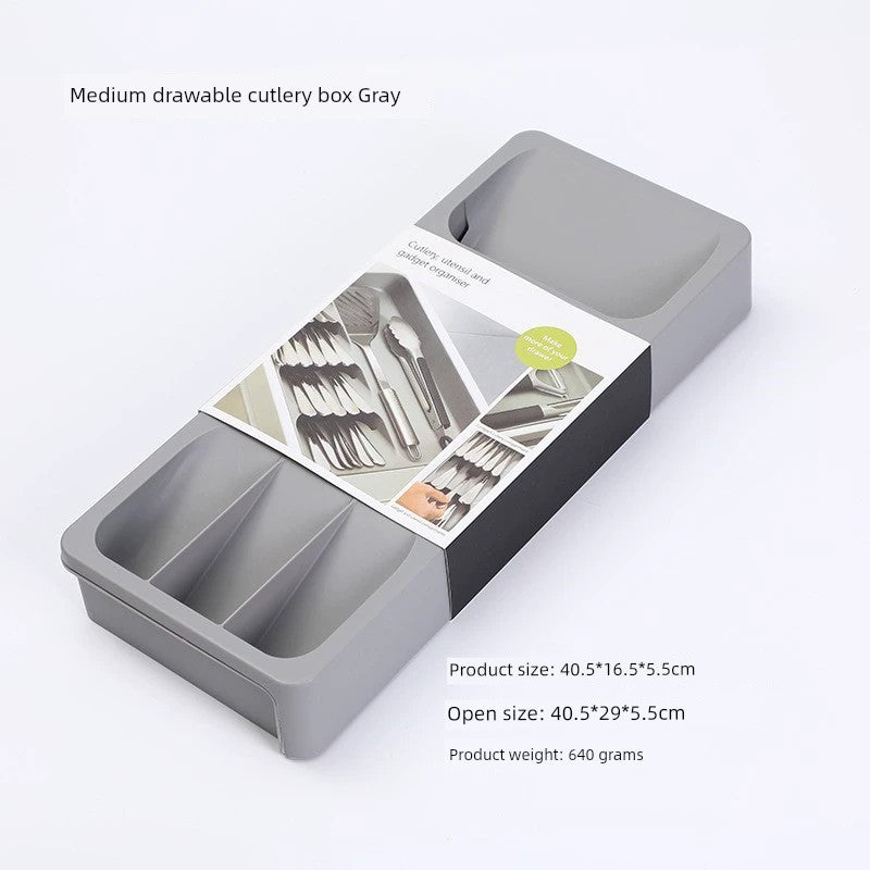 Soup Spoon Knife and Fork Organizing Box Pull-out Draining Rack Kitchen | Sorpresa