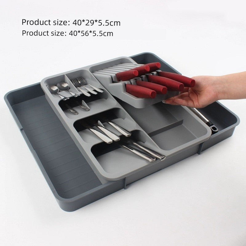 Soup Spoon Knife and Fork Organizing Box Pull-out Draining Rack Kitchen | Sorpresa