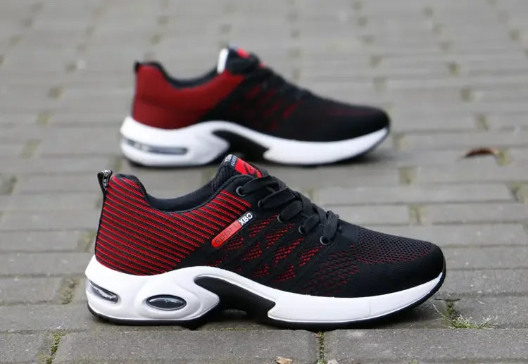 New Men Running Shoes,black Fashion Sports Shoes, Outdoor Breathable Wear-resistant Mesh Health and Leisure Travel Walking Shoes