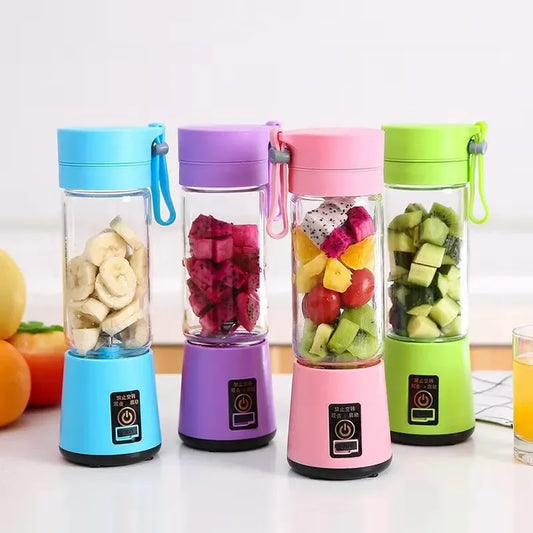 Portable Mini Fruit Juicer Cup USB Rechargeable Mixer 6 Blades Juicer Vegetable Juicer Blender Milkshake 1800mAh Manual Juicers | Sorpresa